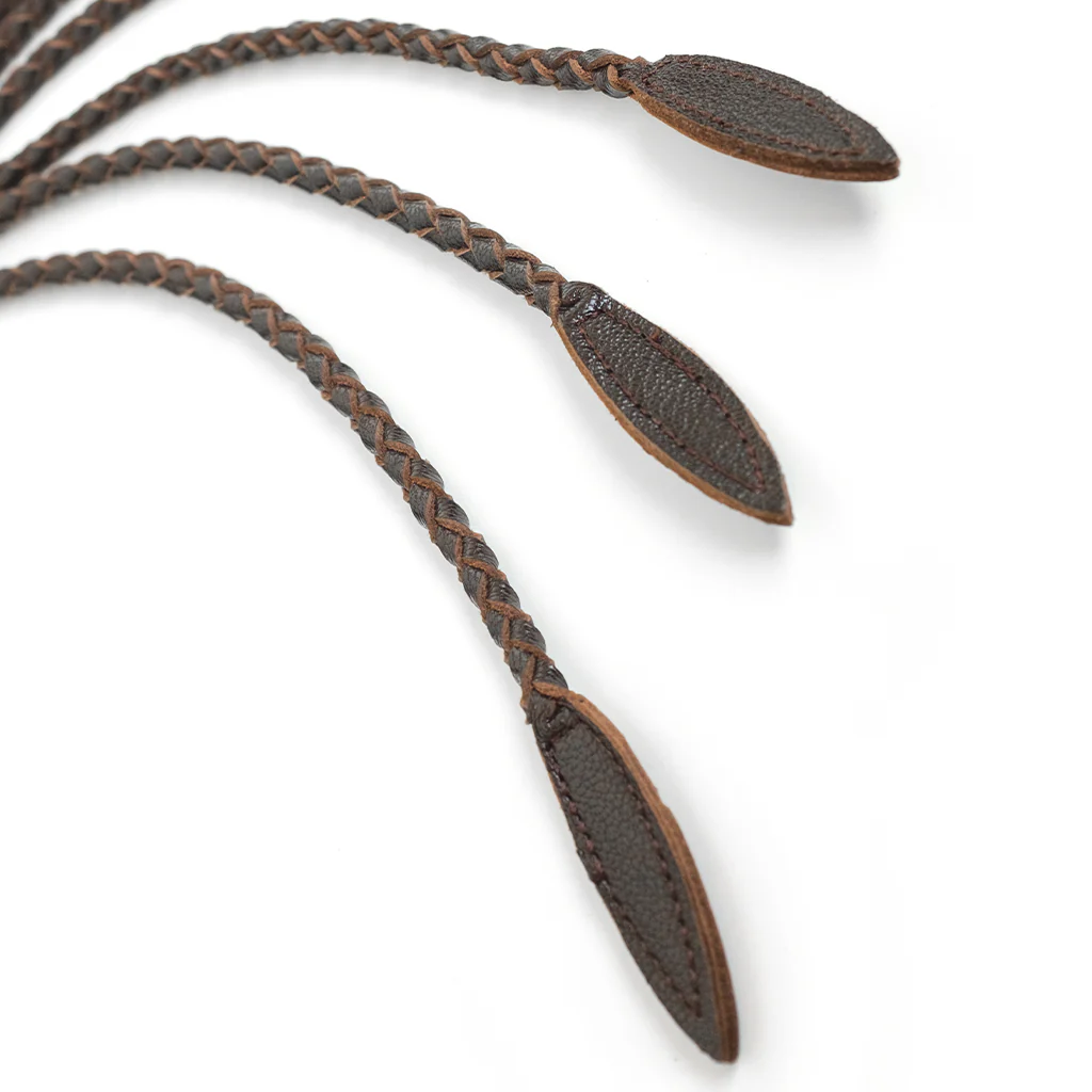 Brown Leather Braided Whip - Image 3
