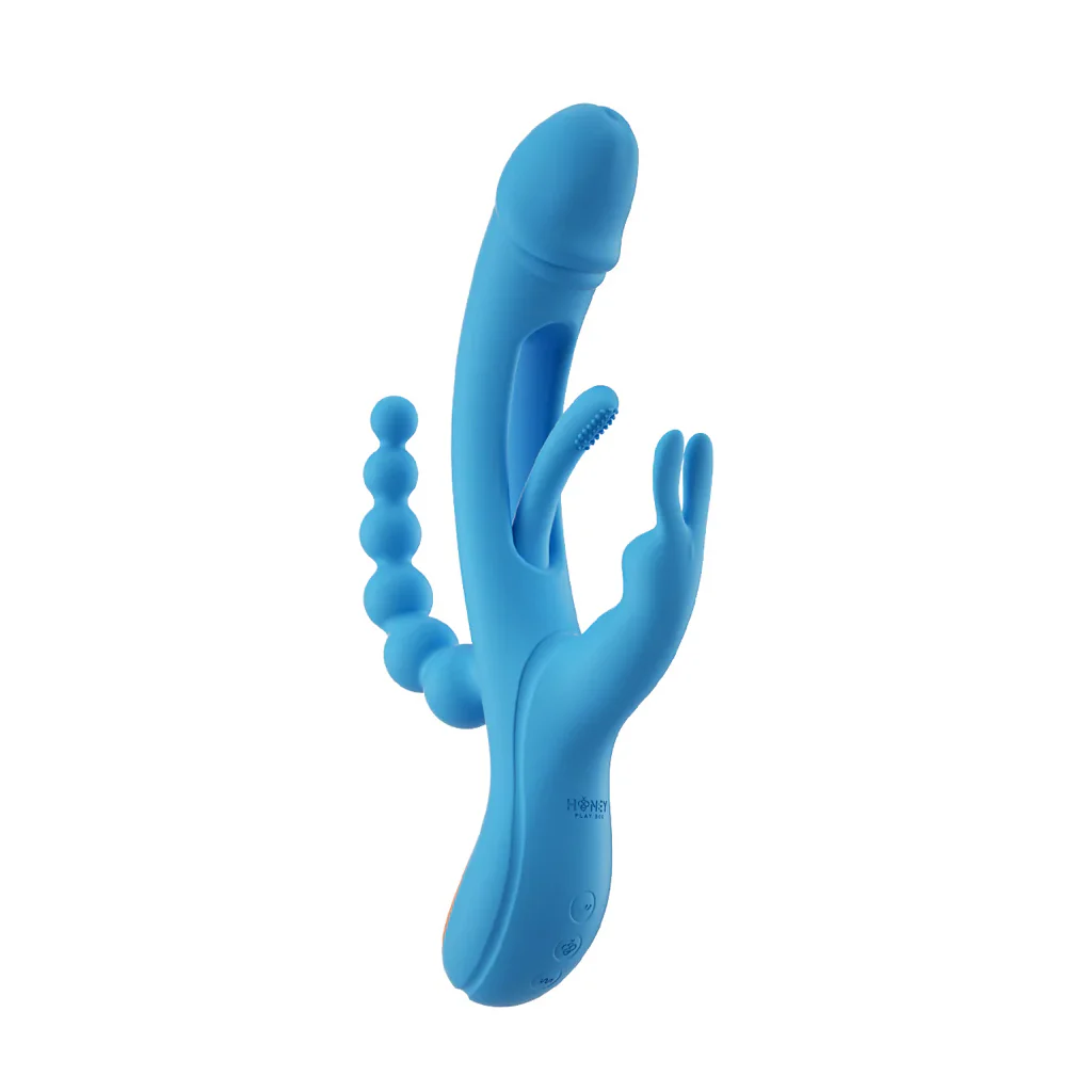 Honey Play Box Trilux Kinky Finger Rabbit Vibrator with Anal Beads