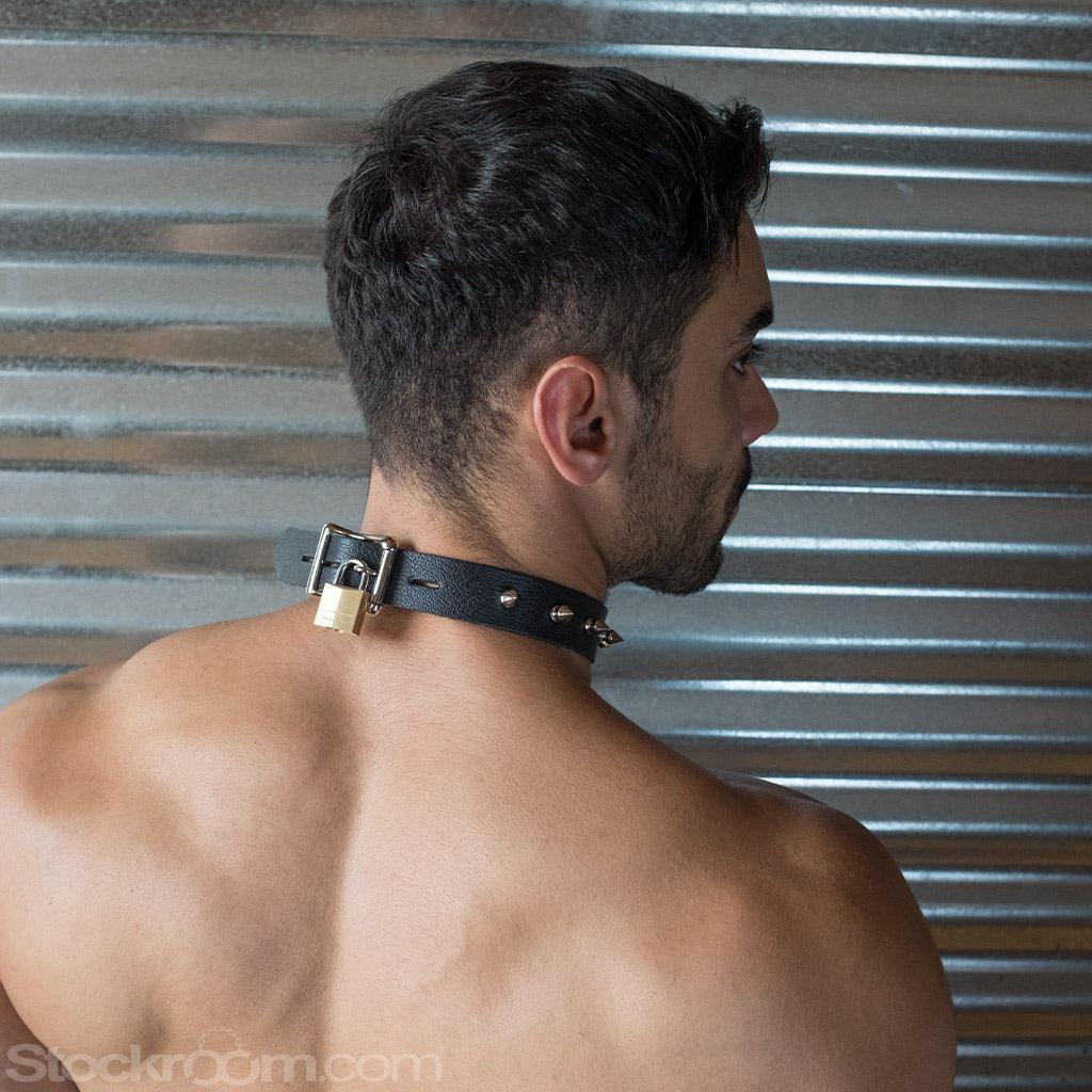 Leather Collar with Spikes - Image 4