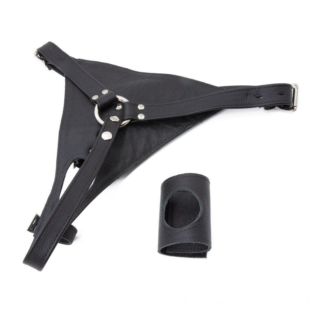Leather Male Chastity Harness - Image 4