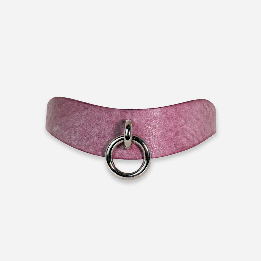 Luxury Leather Day Collar by Neon Coyotes, Haze and Nickel- Stockroom Exclusive - Image 2