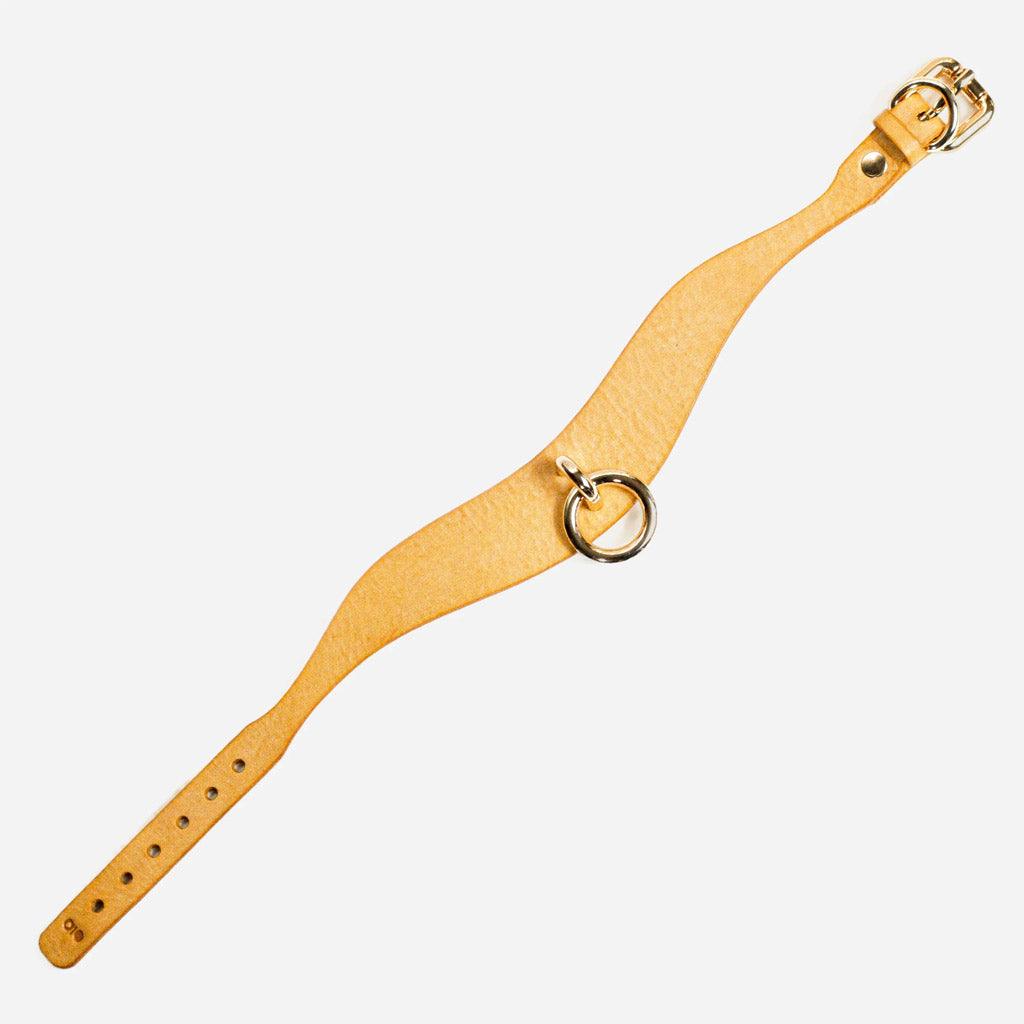 Luxury Leather Day Collar by Neon Coyotes, Golden Hour - Image 5