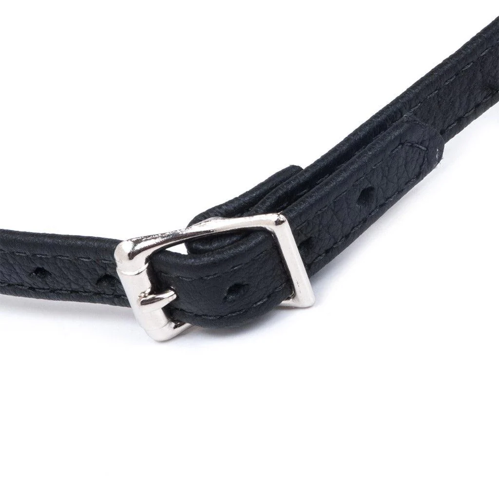 Silicone Ball Gag w/ Garment Leather Strap - Image 4