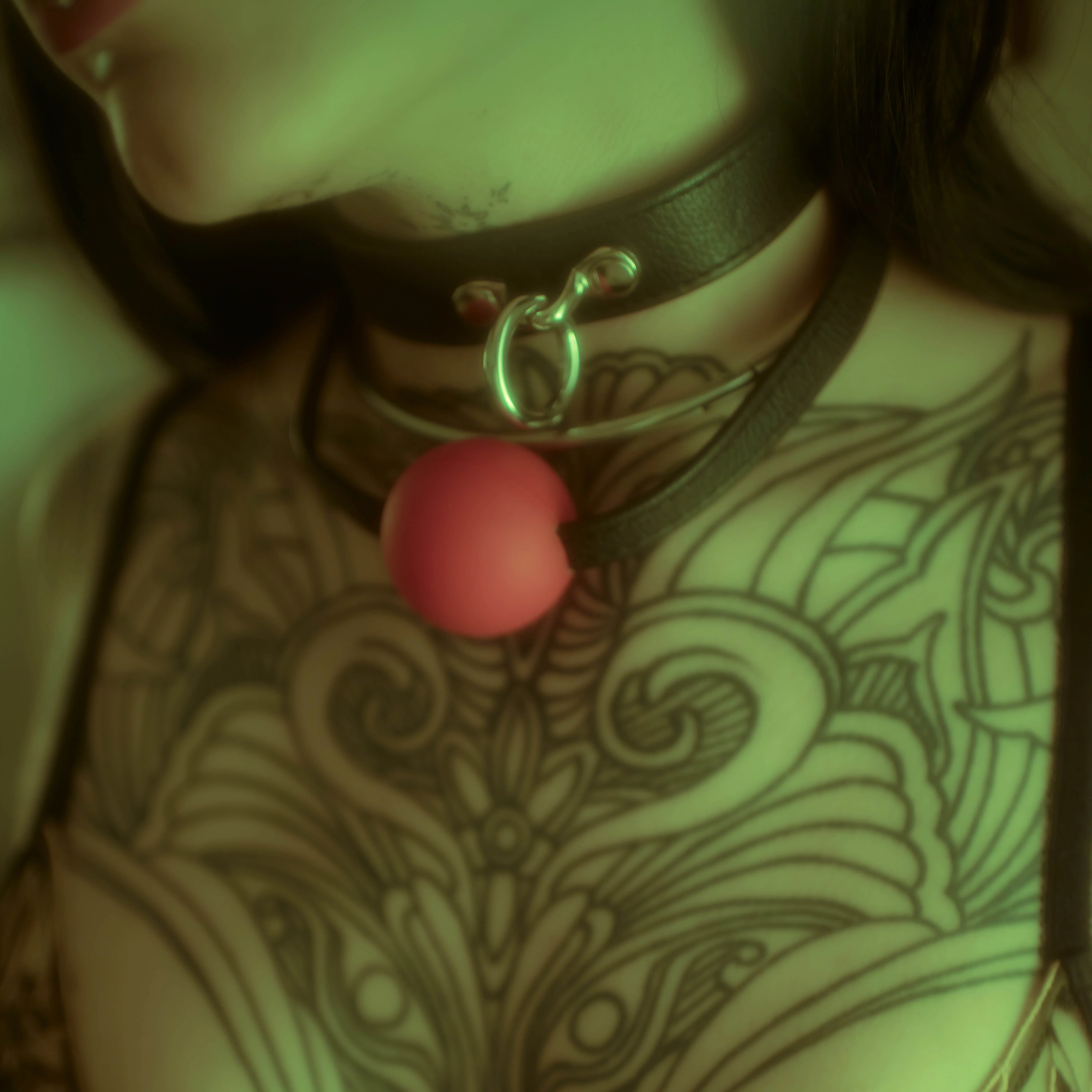 Silicone Ball Gag w/ Garment Leather Strap - Image 6
