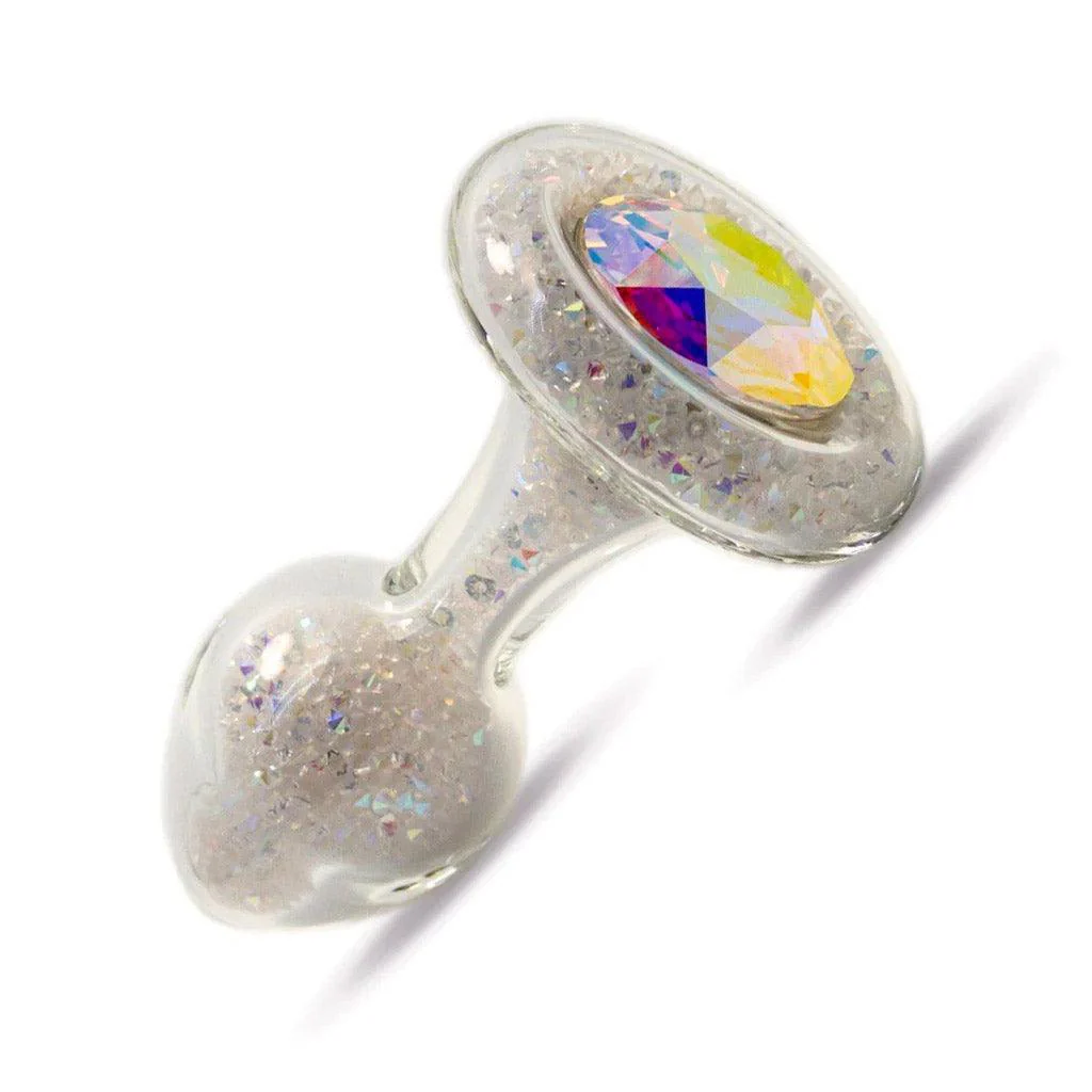 Sparkle Glass Butt Plug with Crystal Base - Image 3
