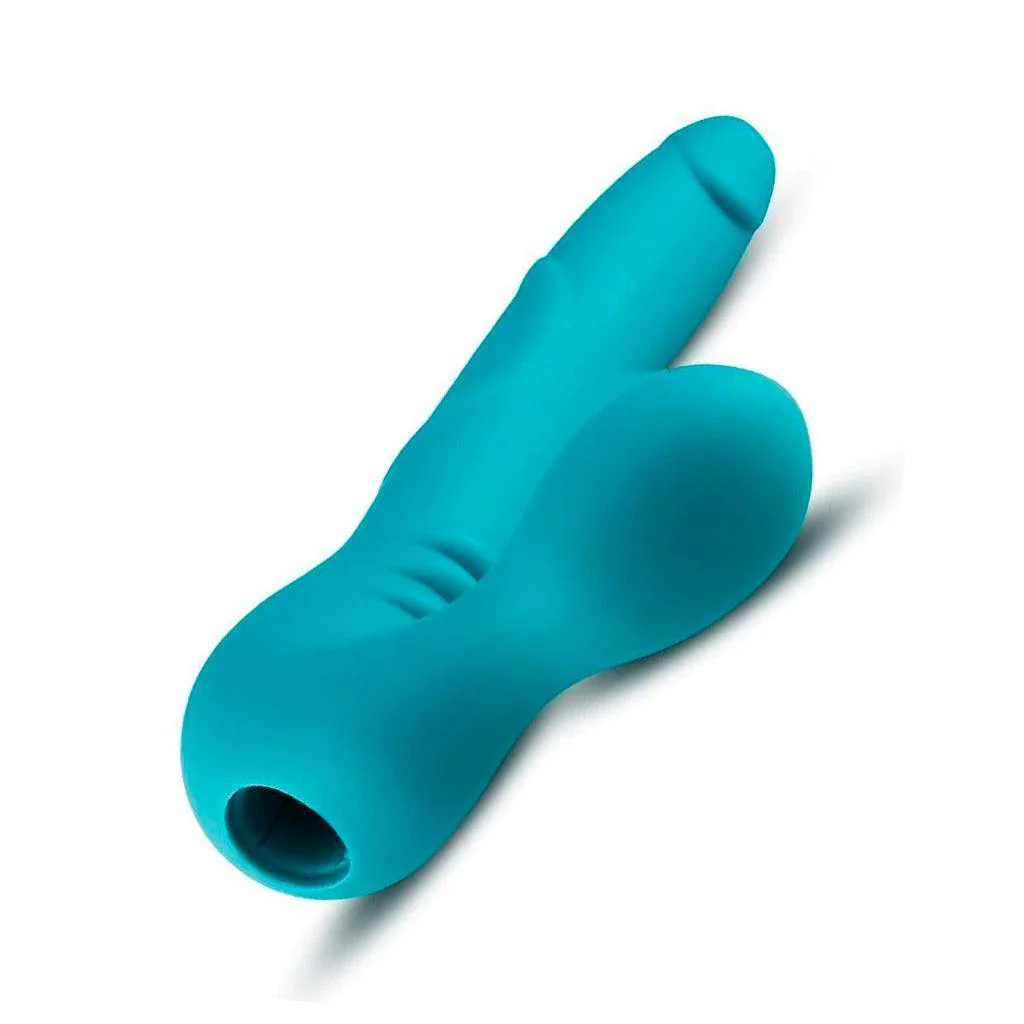 Temptasia Luna Strapless Vibrating Silicone Dildo, Teal - Image 2